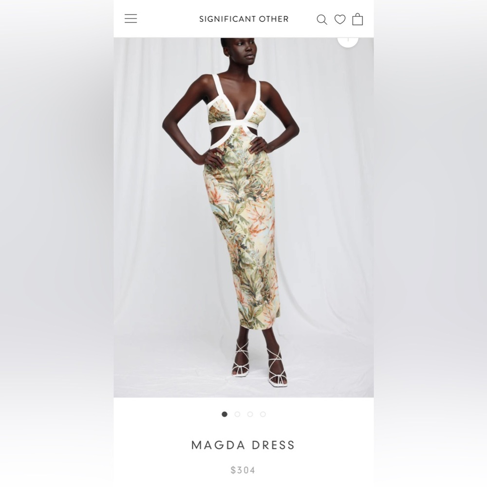 Significant Other Magda Cut-Out Midi Dress Size 12 US